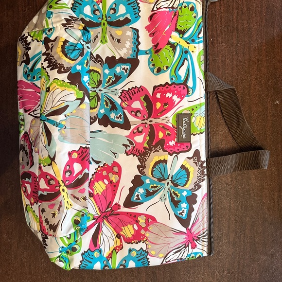 Thirty-One Multicolor Butterfly insulated lunch tote - Picture 1 of 3